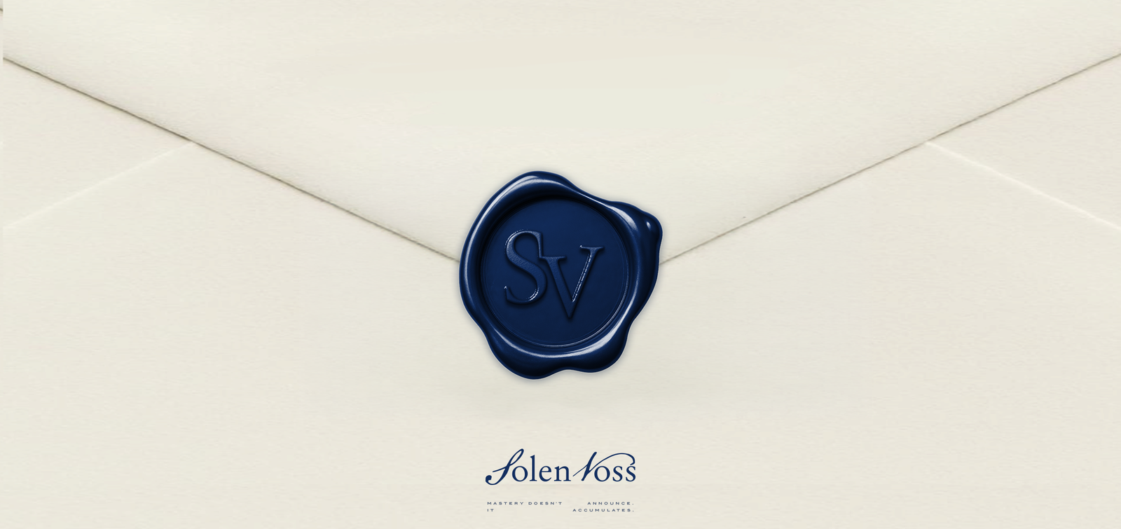 Wax seal stamped with the SV monogram on an envelope