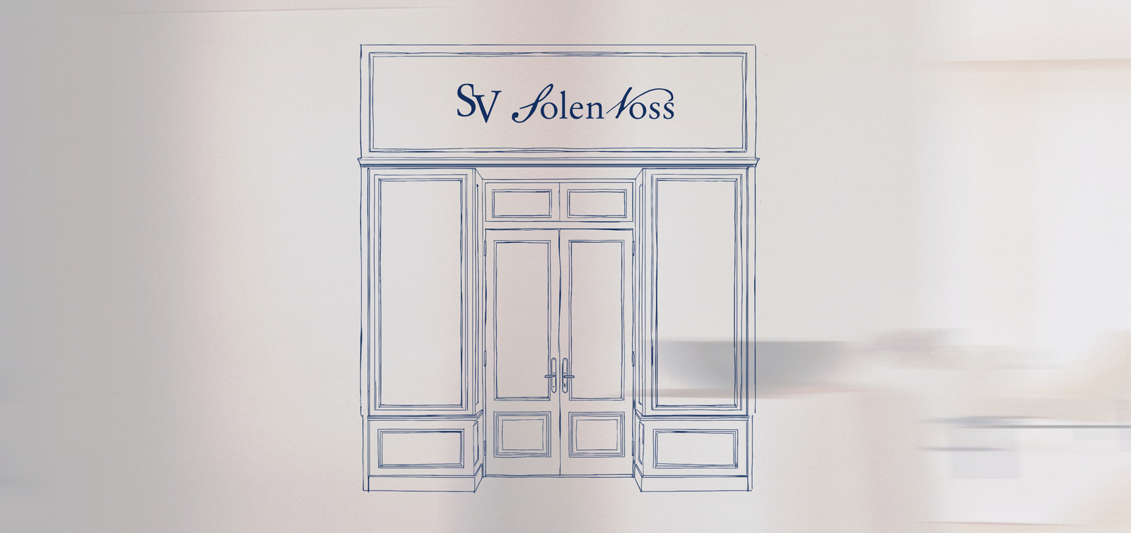Solen Voss signage applied to a shopfront
